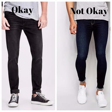 Slim fit and Skinny fit jeans 